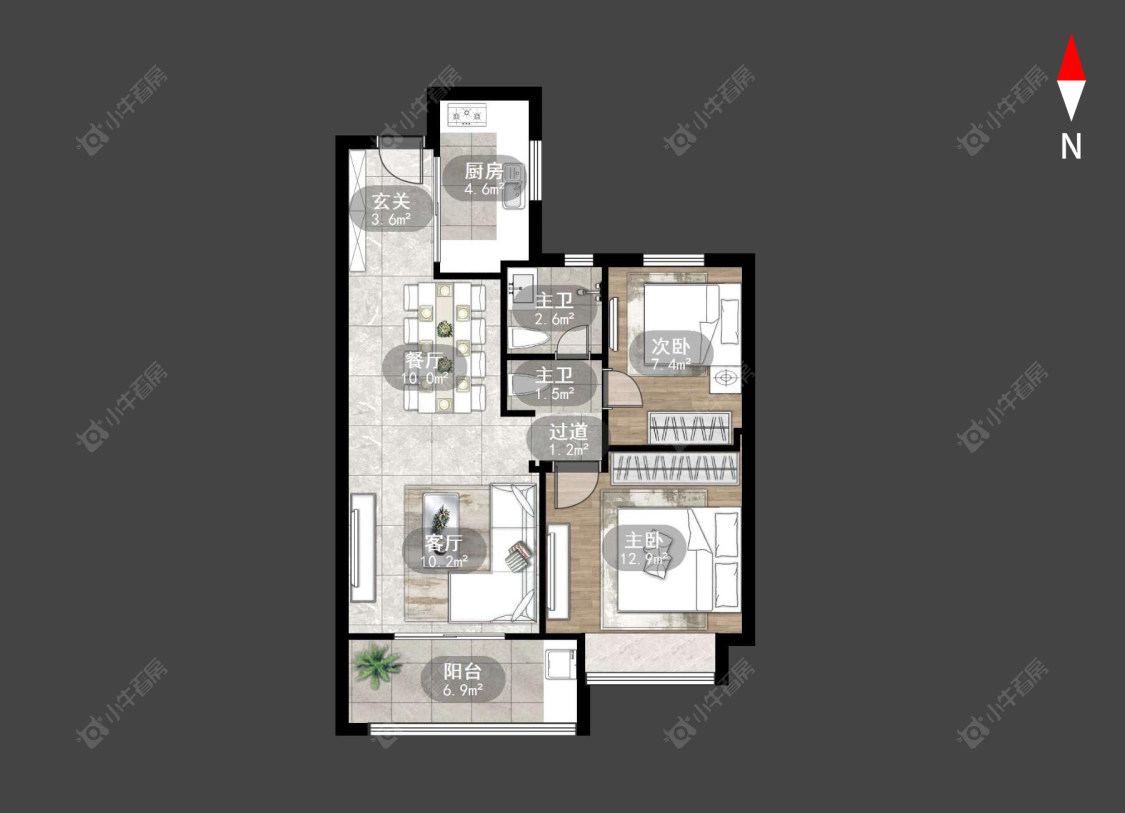 常州九洲玺在售二手房源户型图_小牛看房