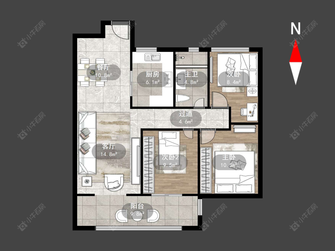 常州滨江豪园在售二手房源户型图_小牛看房