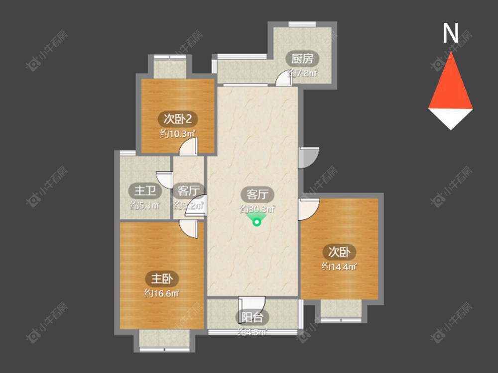 香江华廷花园房源户型图 常州香江华廷花园在售二手房源户型图_小牛看房