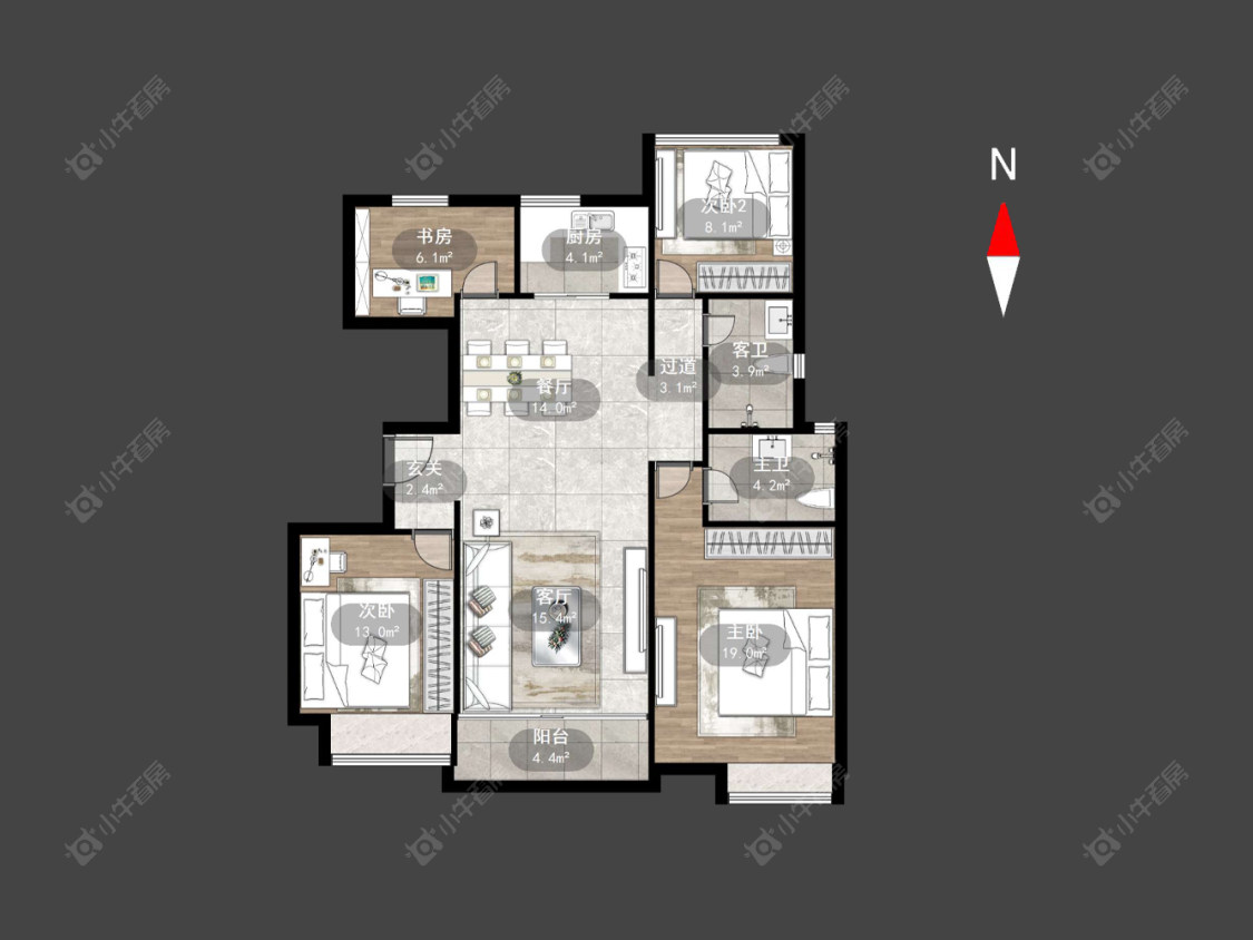 中海锦珑湾房源户型图 常州中海锦珑湾在售二手房源户型图_小牛看房