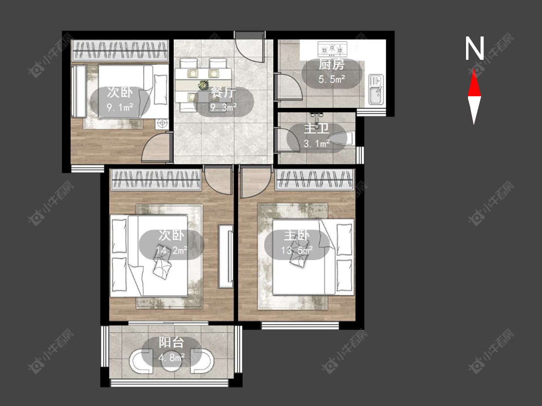 常州和平国际在售二手房源户型图_小牛看房