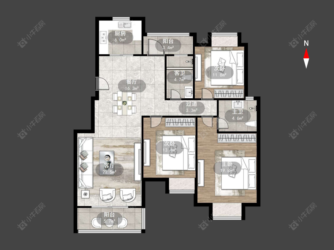 常州桃苑新都在售二手房源户型图_小牛看房