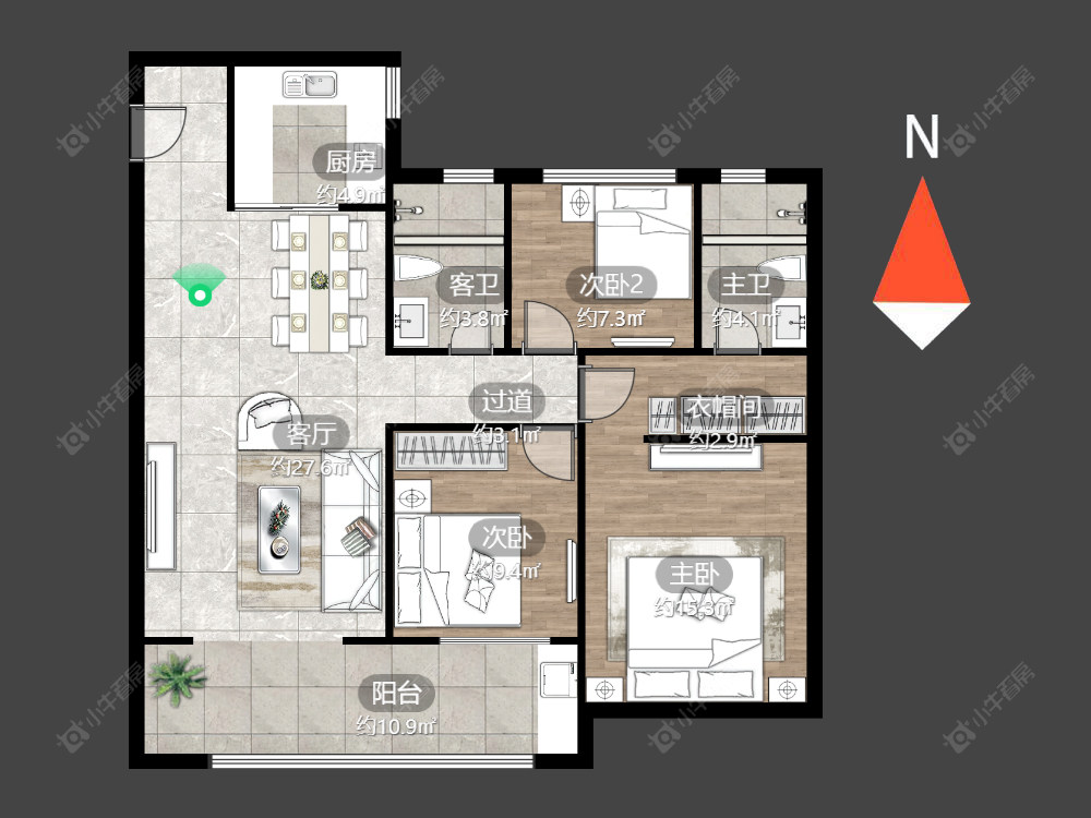 常州新城桃李郡3室2厅2卫在售二手房房源图片