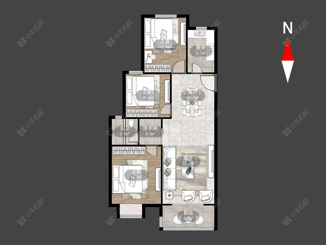 常州滨江豪园在售二手房源户型图_小牛看房