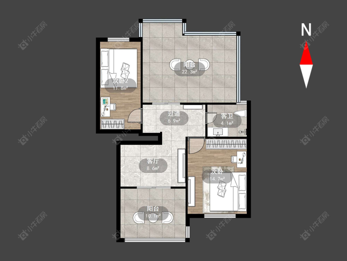 腾龙苑东区房源户型图 常州腾龙苑东区在售二手房源户型图_小牛看房