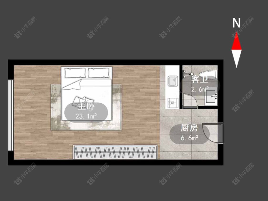 常州澳新风情街公寓在售二手房源户型图_小牛看房