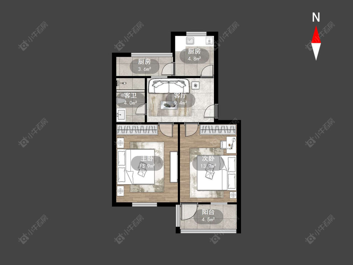 常州北环新村在售二手房源户型图_小牛看房