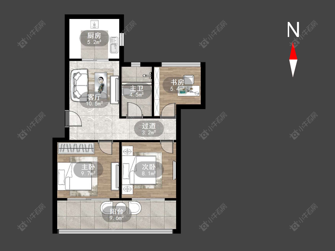 常州龙运天城在售二手房源户型图_小牛看房