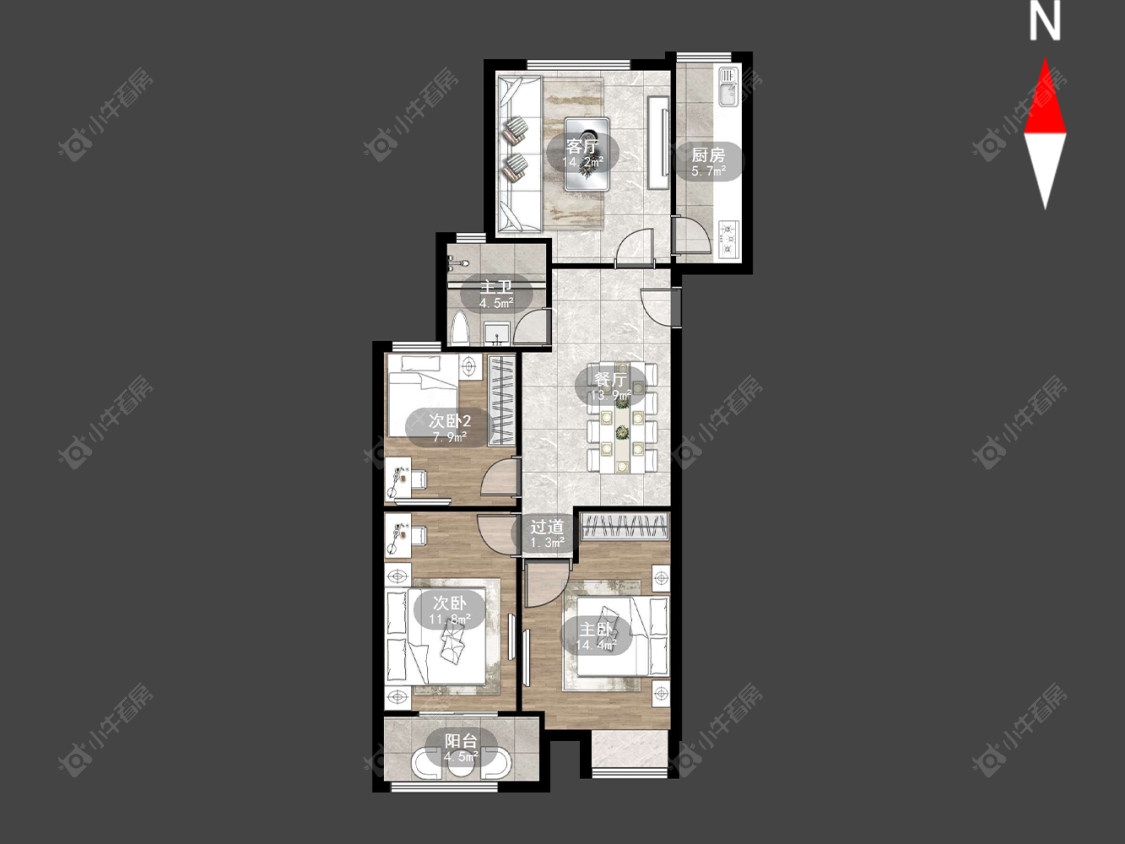 常发豪郡房源户型图 常州常发豪郡在售二手房源户型图_小牛看房