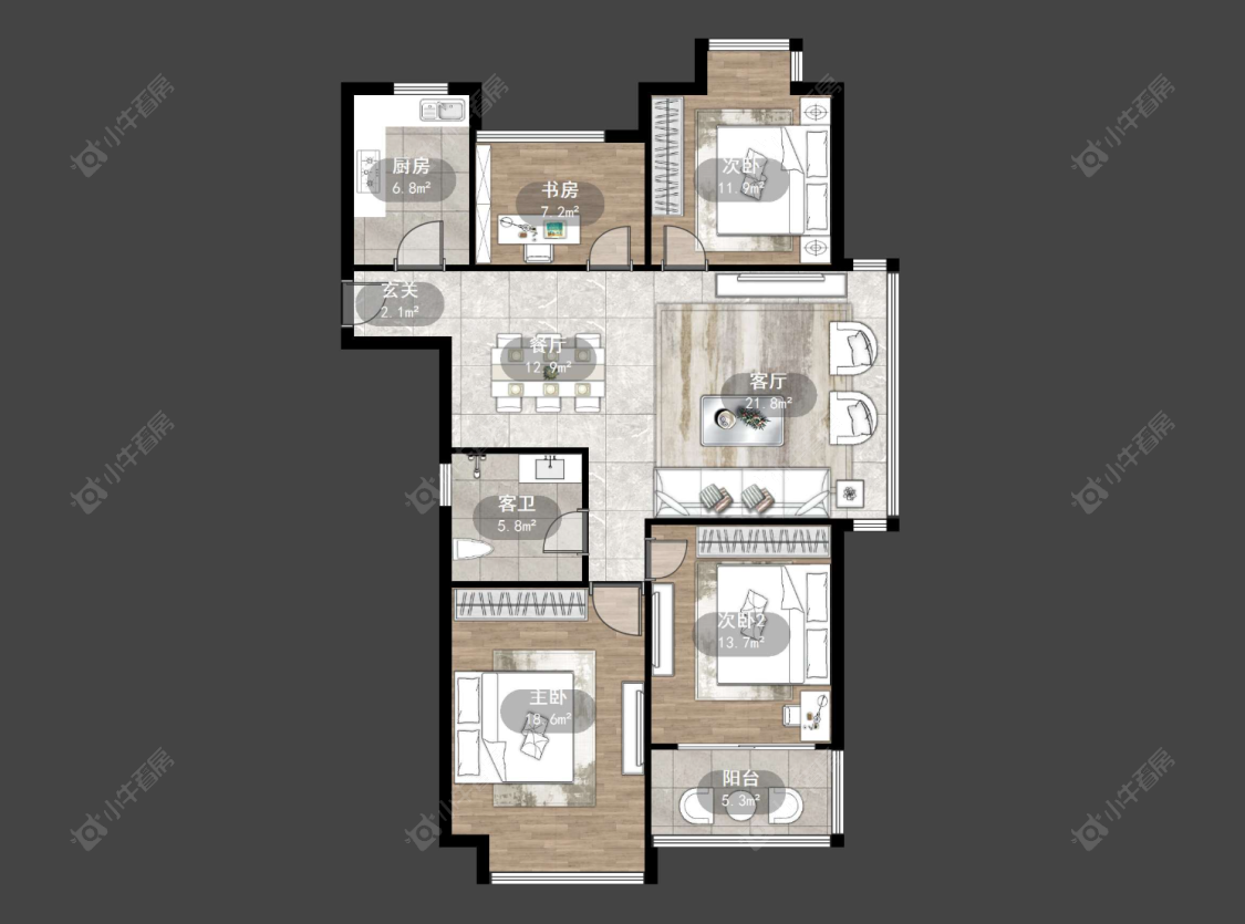 西瑶苑房源户型图 常州西瑶苑在售二手房源户型图_小牛看房