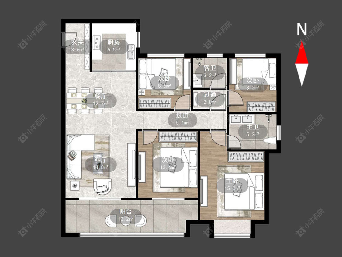 新城桃李郡房源户型图 常州新城桃李郡在售二手房源户型图_小牛看房