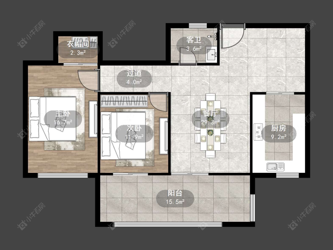 常州天波城在售二手房源户型图_小牛看房