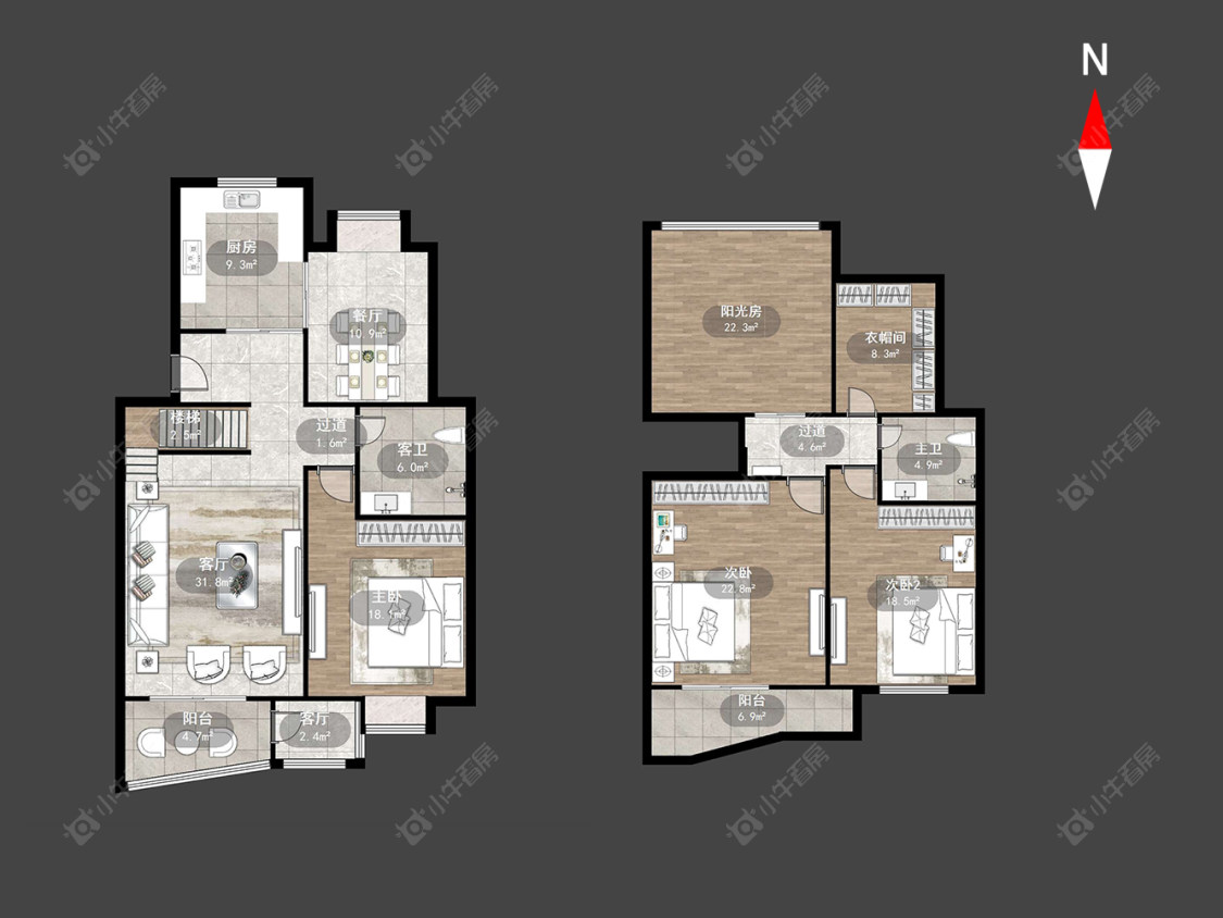 阳光山城房源户型图 常州阳光山城在售二手房源户型图_小牛看房