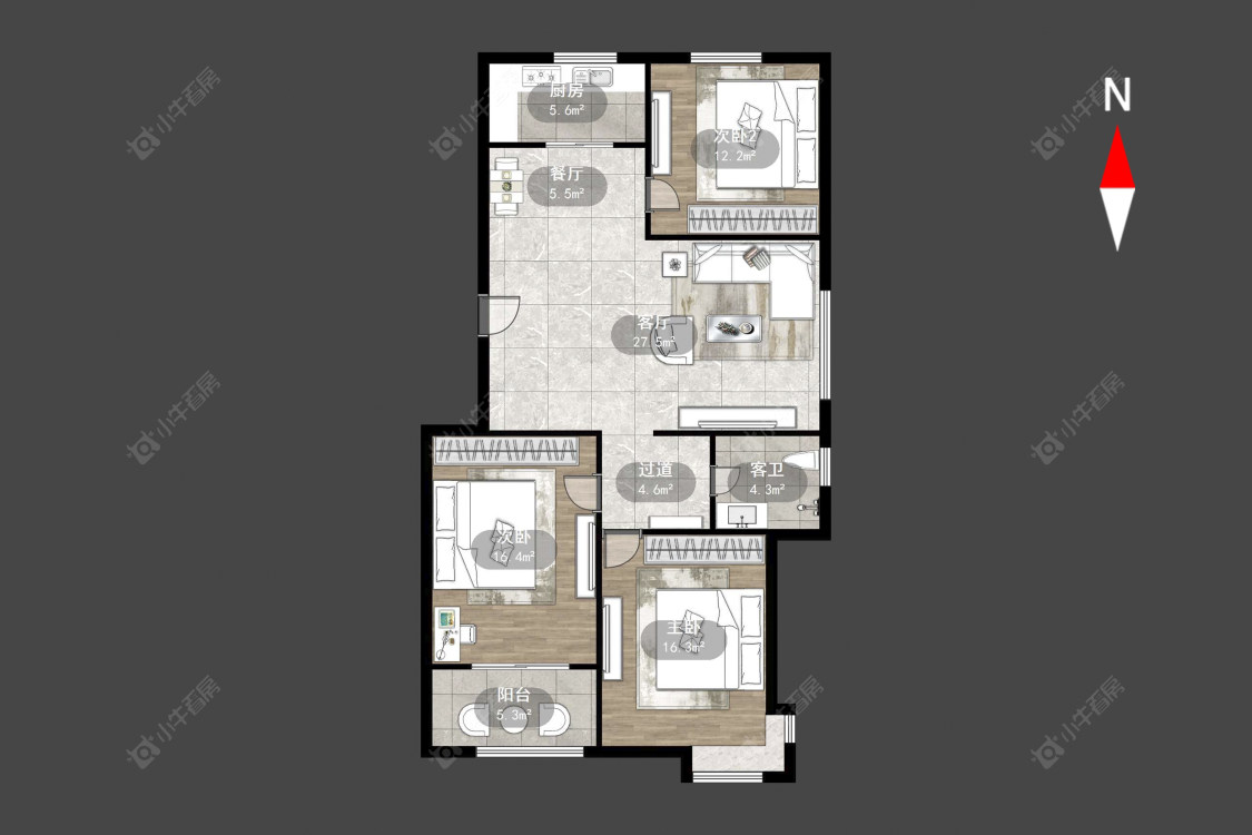 常州南田雅园在售二手房源户型图_小牛看房