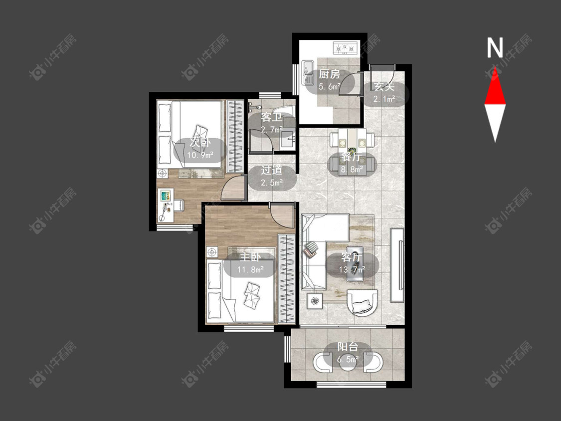 常州怡美花园在售二手房源户型图_小牛看房