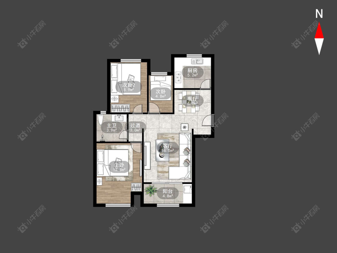 常州新城香悦半岛北区在售二手房房源户型图_小牛看房