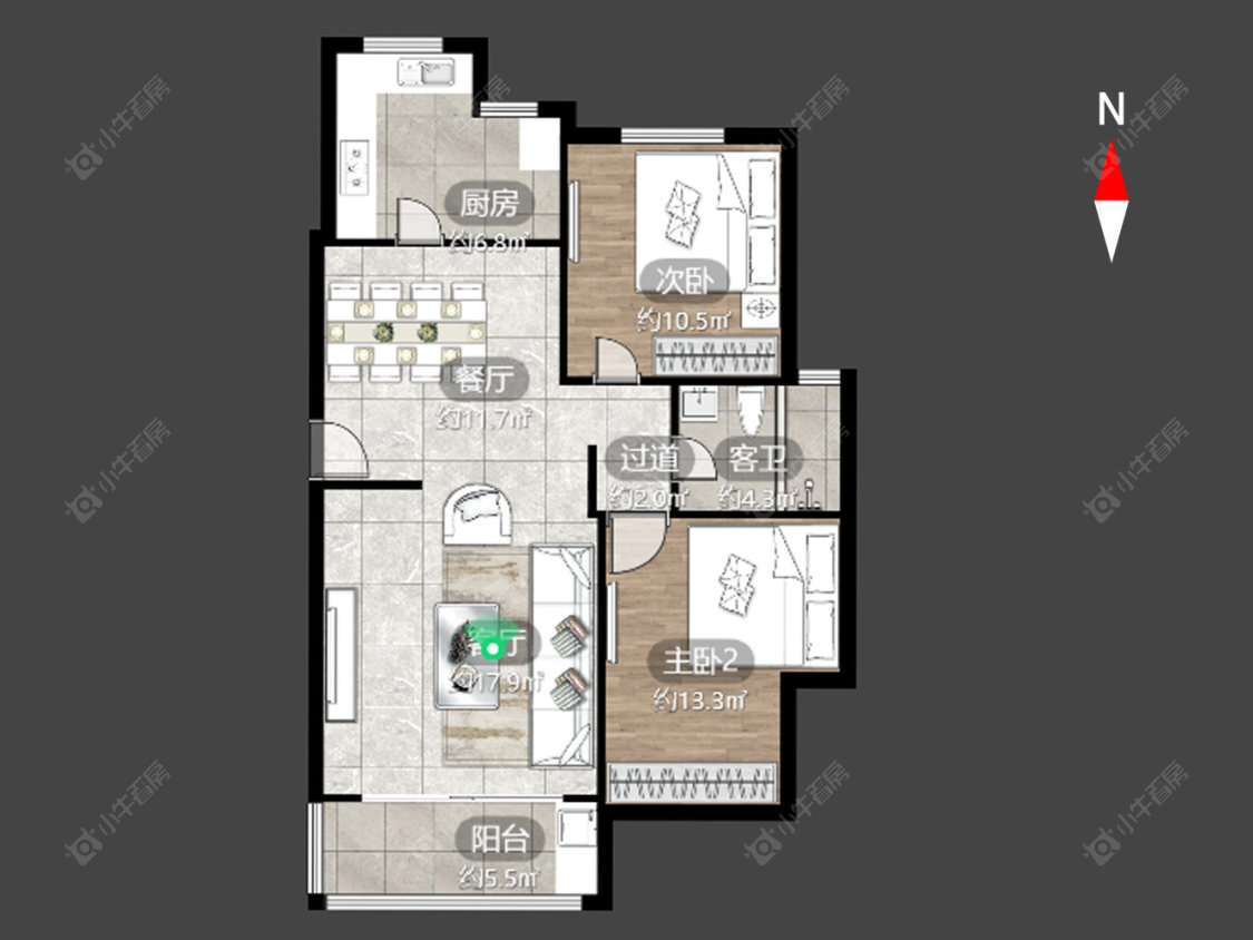常州御源林城西区在售二手房源户型图_小牛看房