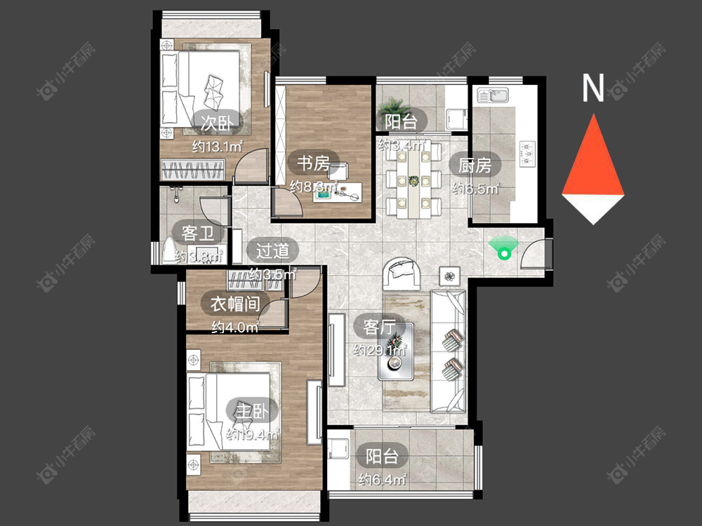 云山诗意房源户型图 常州云山诗意在售二手房源户型图_小牛看房