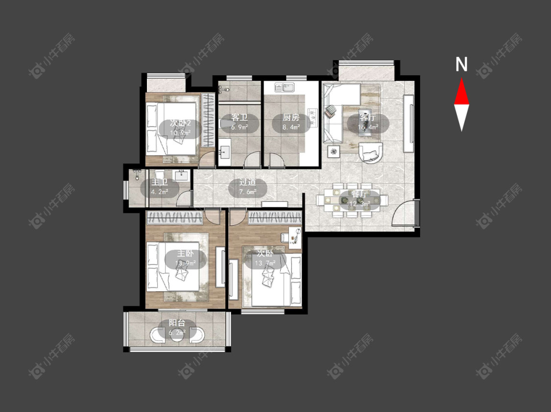 常州汇金置业广场在售二手房源户型图_小牛看房