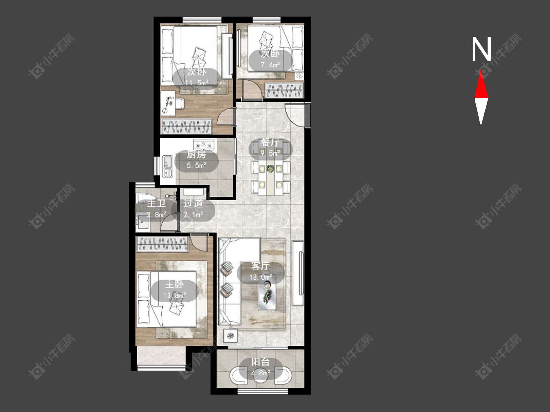 常发香堤半岛房源户型图 常州常发香堤半岛在售二手房源户型图_小牛看房