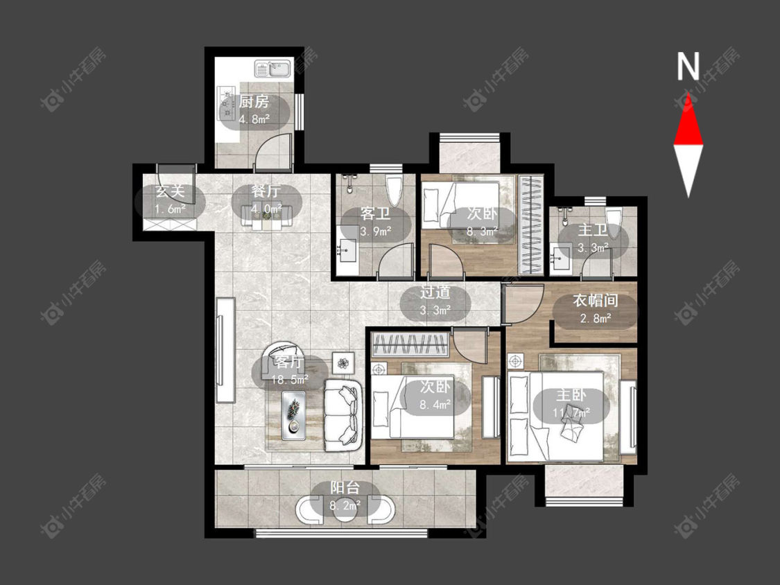 常州遥光辰苑在售二手房源户型图_小牛看房