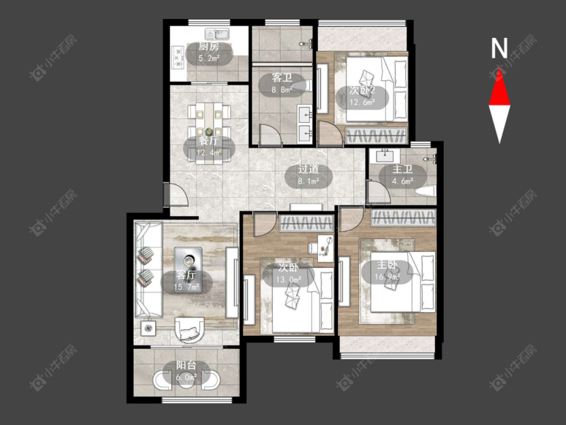 常州顺园五村在售二手房源户型图_小牛看房