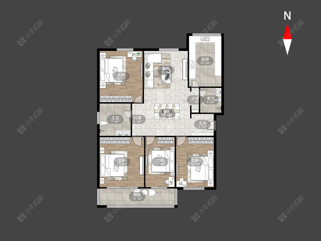 藻江花园一期房源户型图 常州藻江花园一期在售二手房源户型图_小牛看房