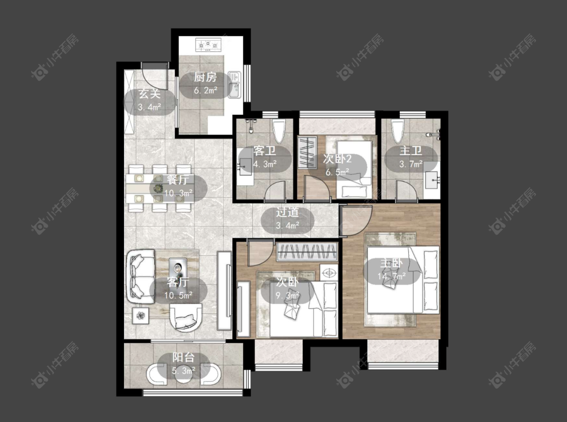 常州星河时代在售二手房源户型图_小牛看房