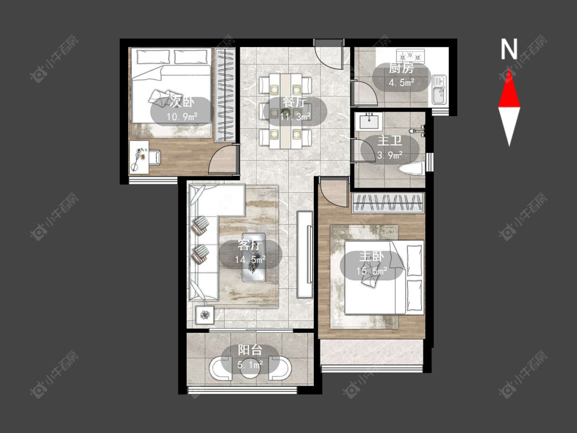 百馨西苑三期房源户型图 常州百馨西苑三期在售二手房源户型图_小牛看房