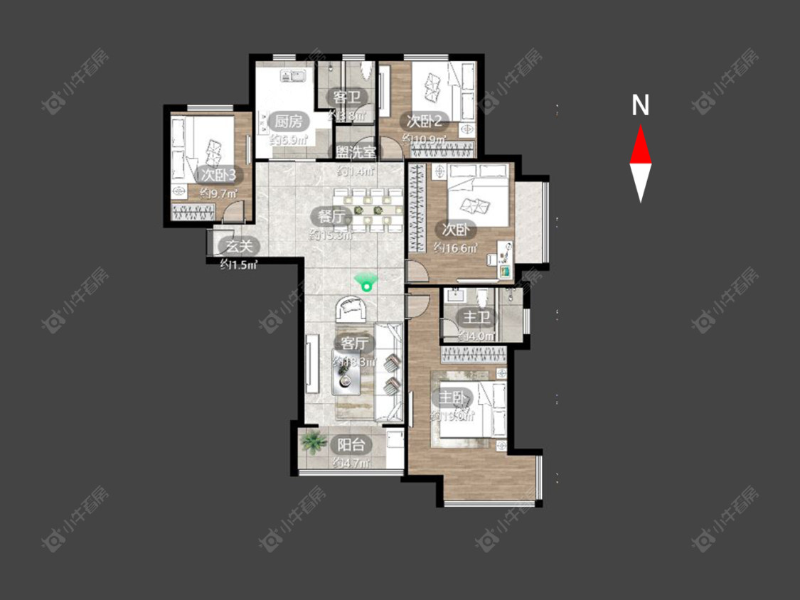 滨江明珠城东区房源户型图 常州滨江明珠城东区在售二手房源户型图_小牛看房