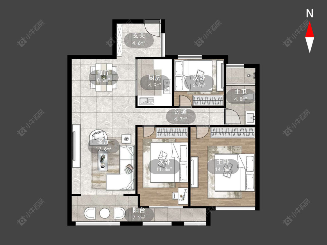 常州申达林与城在售二手房源户型图_小牛看房