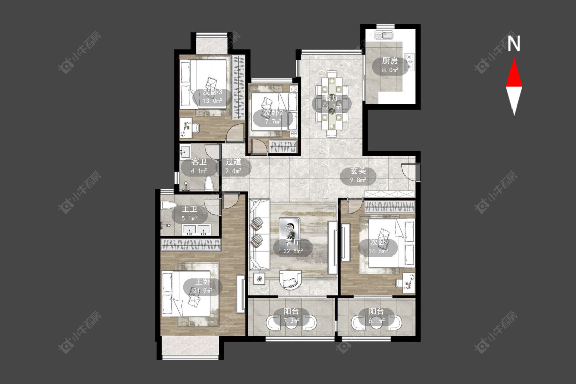 新城南都雅苑房源户型图 常州新城南都雅苑在售二手房源户型图_小牛看房