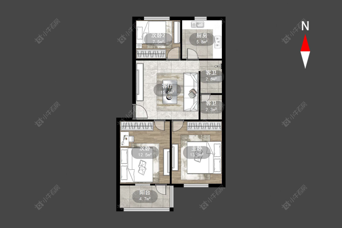 武柴新村房源户型图 常州武柴新村在售二手房源户型图_小牛看房