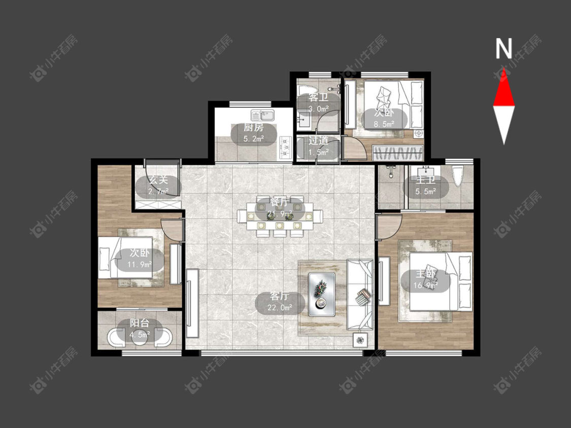 嘉宏一江风华房源户型图 常州嘉宏一江风华在售二手房源户型图_小牛看房