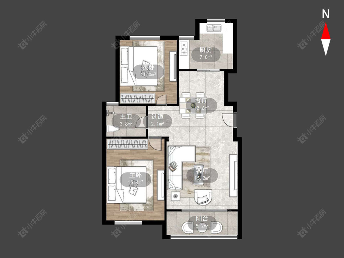 常州御源林城西区在售二手房源户型图_小牛看房