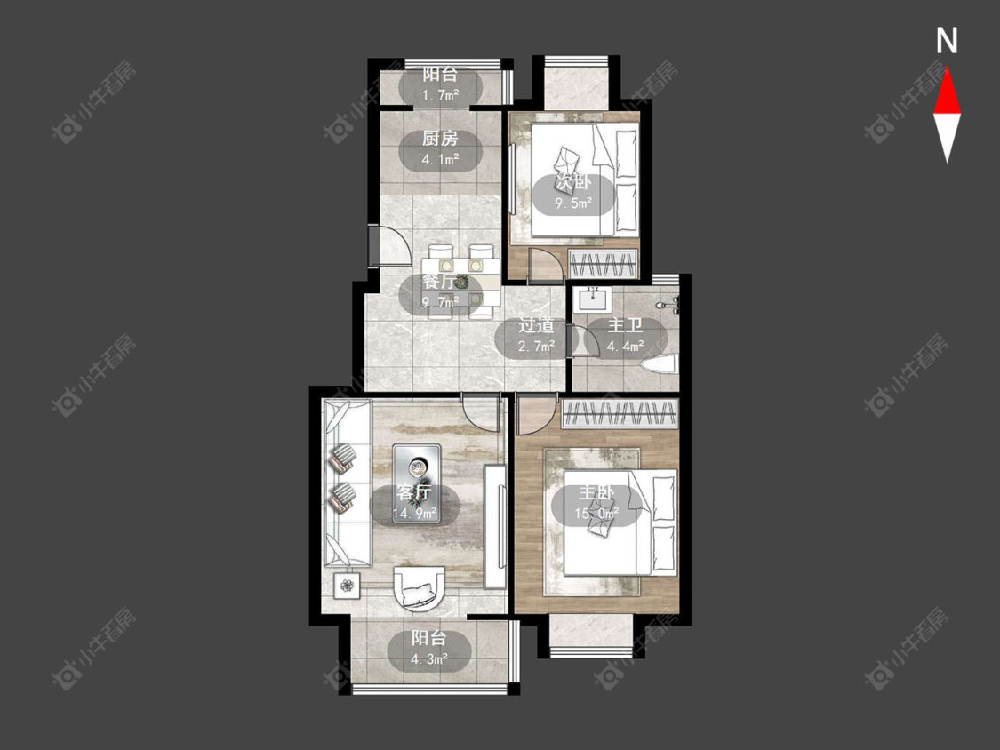 常州梧桐苑西区在售二手房源户型图_小牛看房