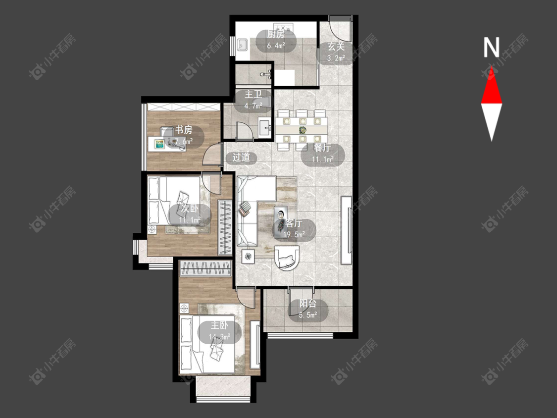 常州雅居乐星河湾在售二手房源户型图_小牛看房