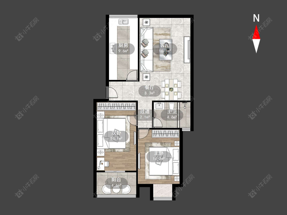 常州绿园爱舍北区在售二手房源户型图_小牛看房