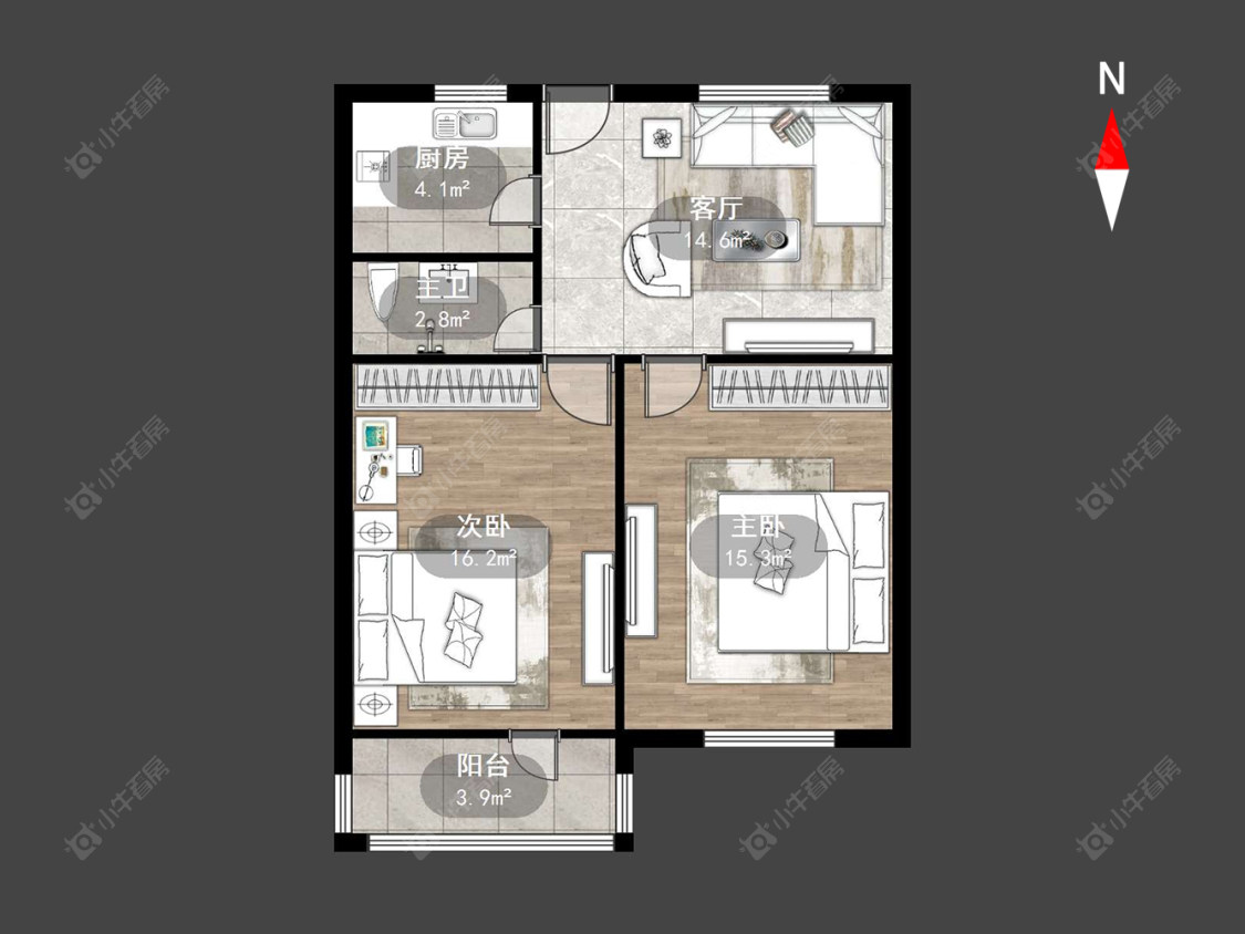 常州白云新村在售二手房源户型图_小牛看房