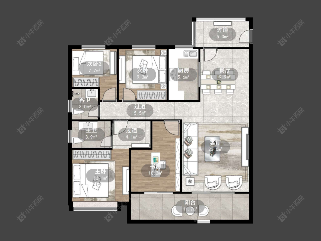 丹阳中南熙悦城中南二期在售二手房源户型图_小牛看房
