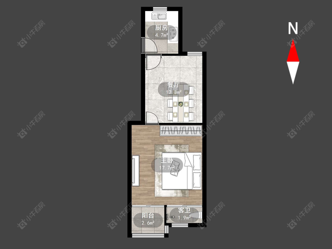 常州工房南区在售二手房源户型图_小牛看房