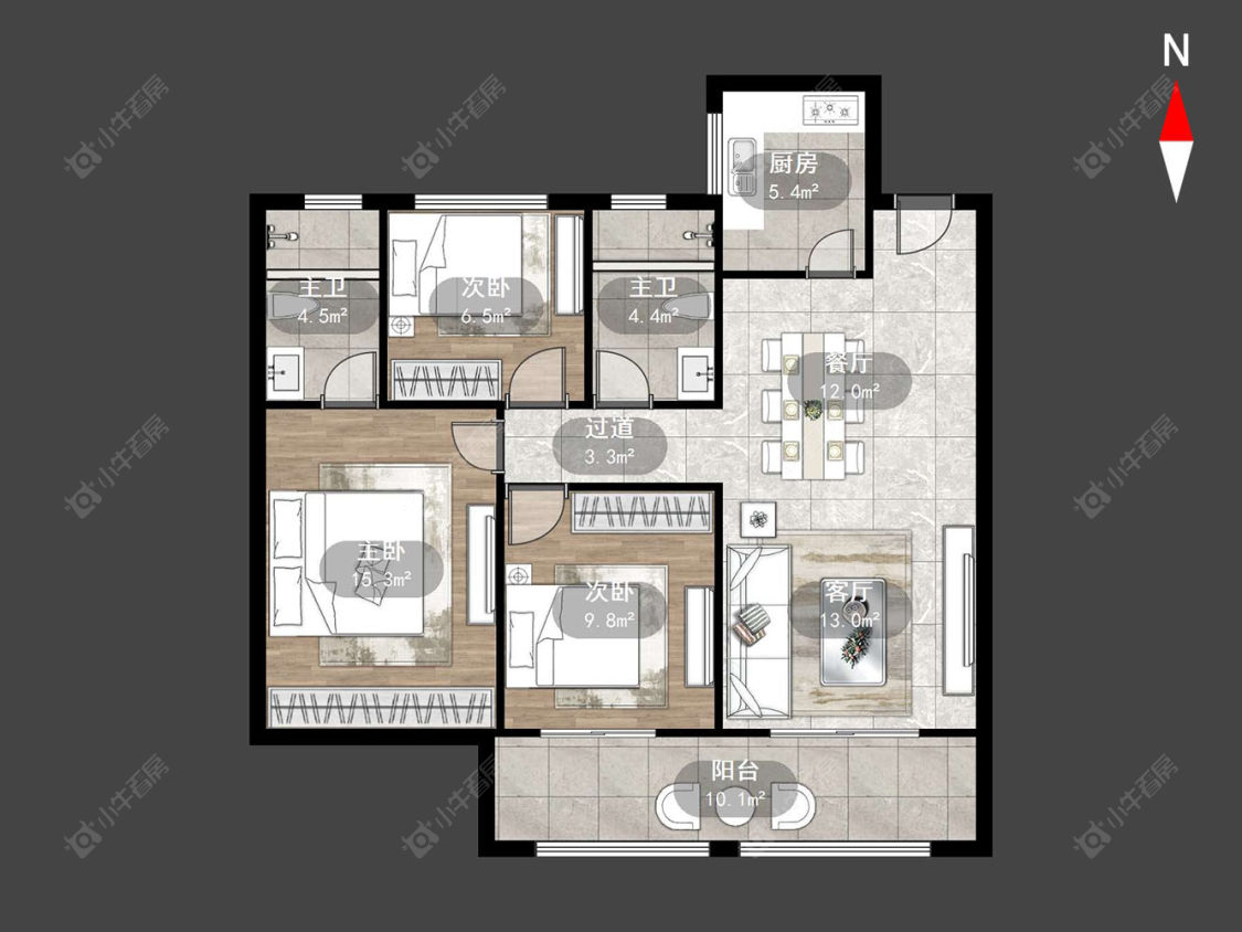 常州港悦府在售二手房源户型图_小牛看房