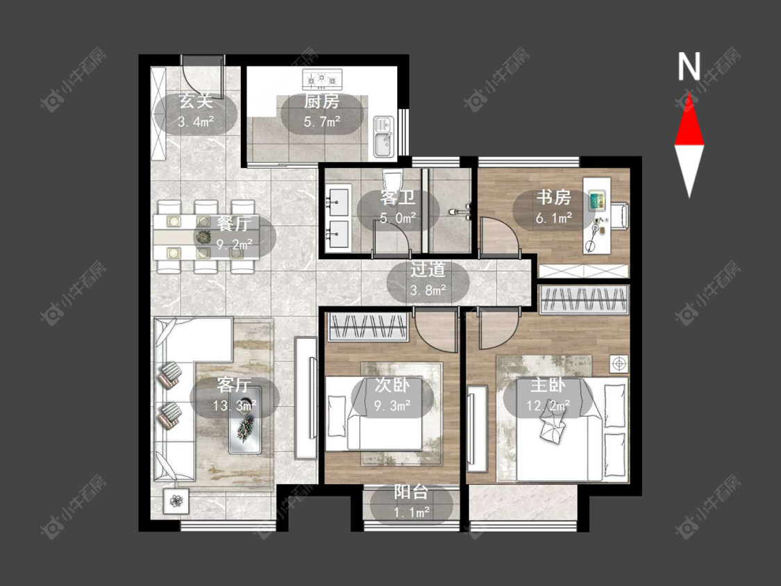 常州五星星韵城在售二手房源户型图_小牛看房