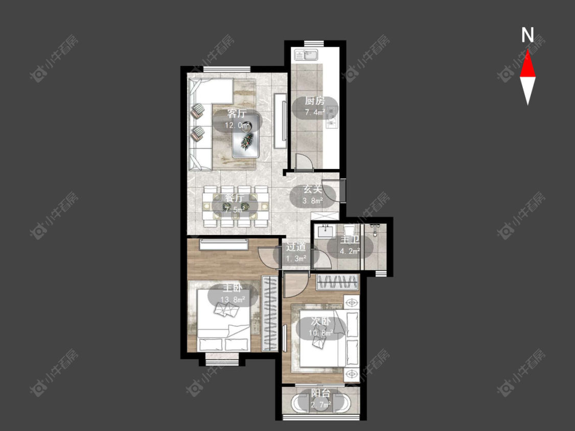 常州金色新城西区在售二手房源户型图_小牛看房