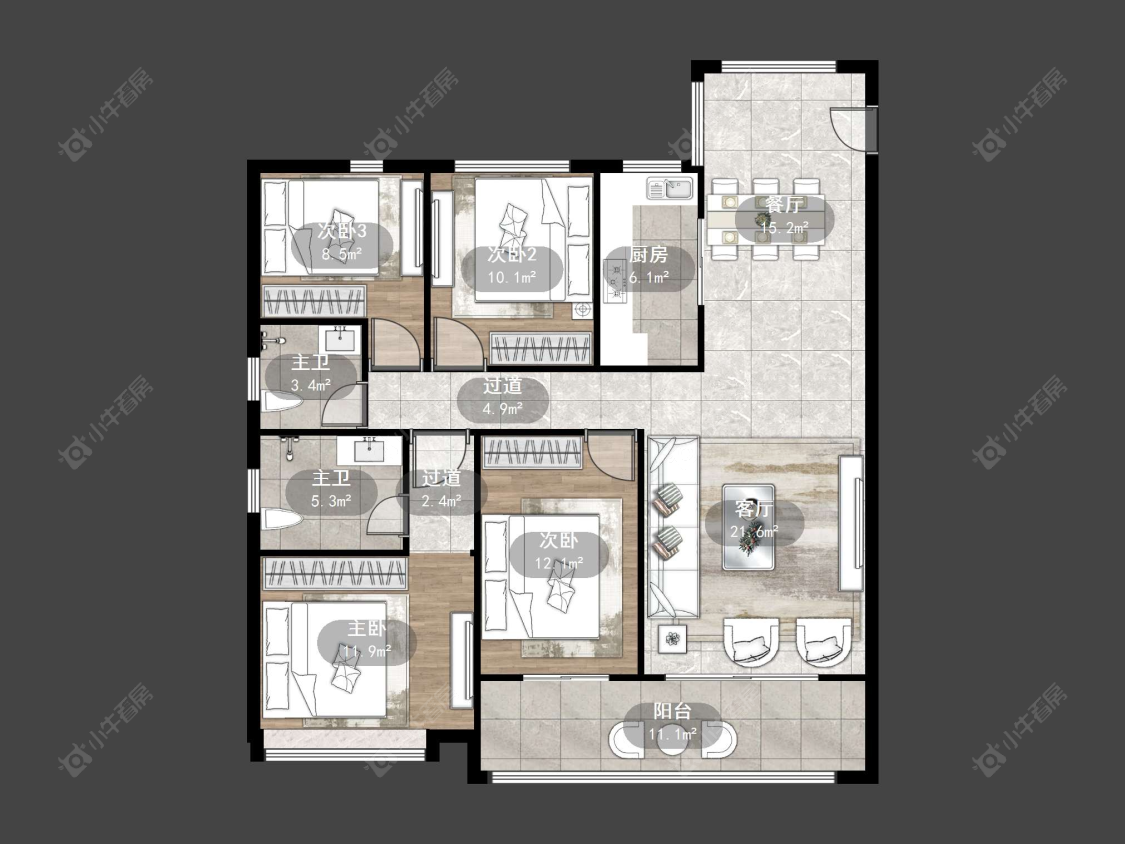 丹阳中南熙悦城中南二期在售二手房源户型图_小牛看房