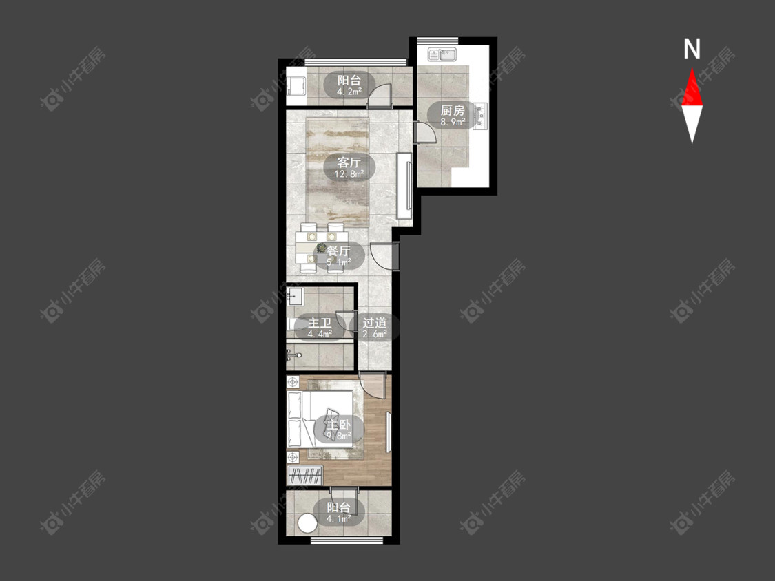 常州朗诗国际在售二手房房源户型图_小牛看房