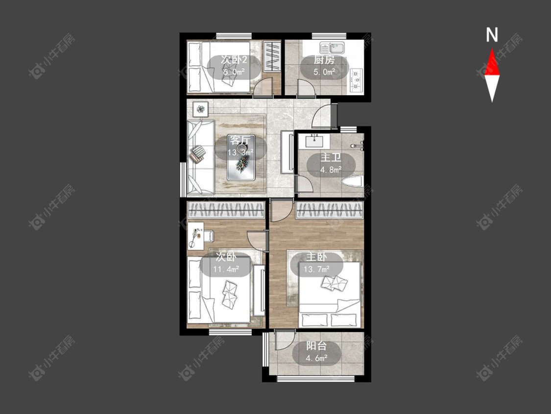 常州清潭清园在售二手房源户型图_小牛看房