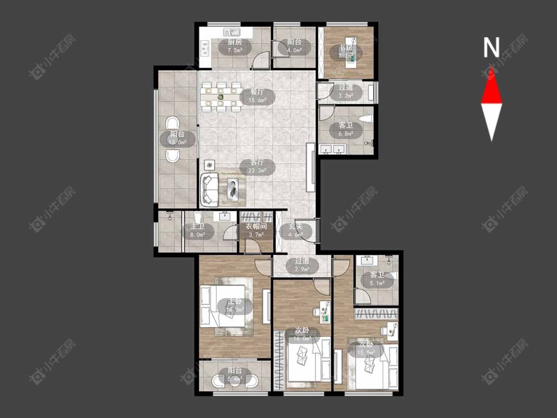 新城帝景北区房源户型图 常州新城帝景北区在售二手房源户型图_小牛看房