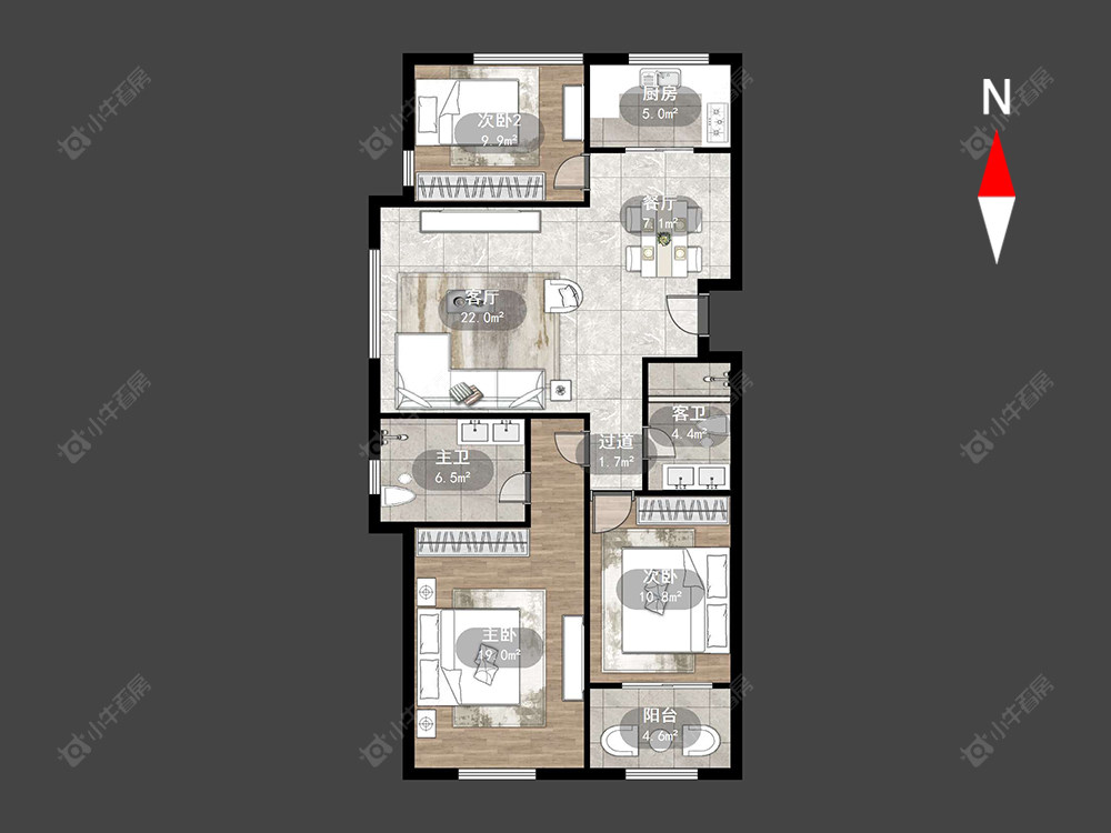 常州紫金城南区在售二手房源户型图_小牛看房