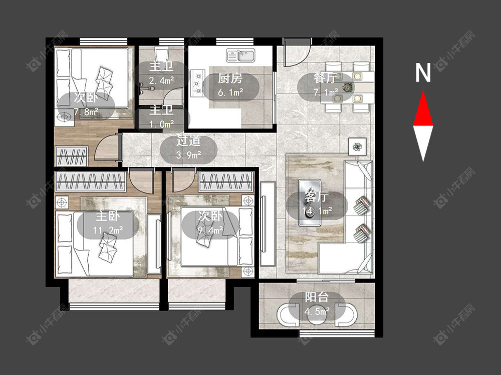 常州红星国际广场在售二手房源户型图_小牛看房